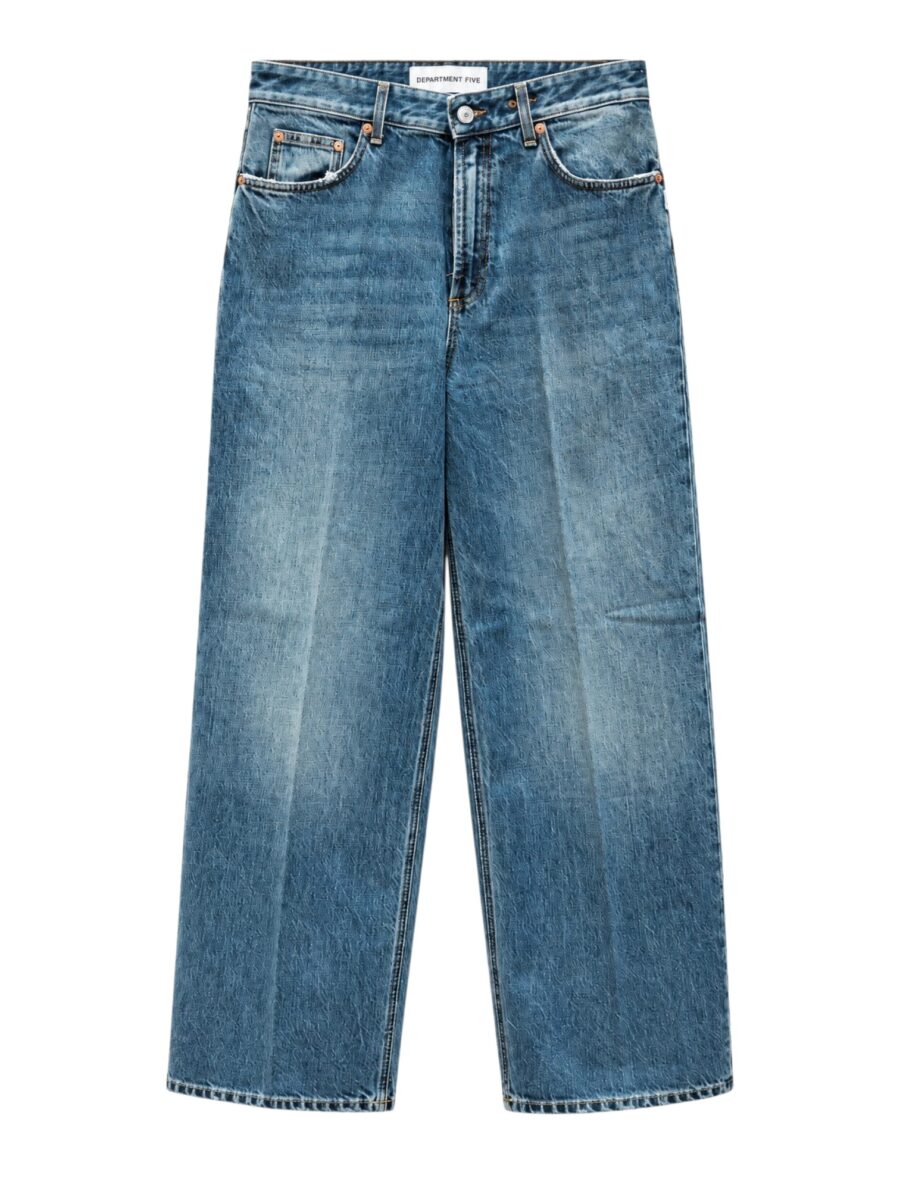 Jeans wide leg blu 812 DEPARTMENT FIVE in denim, gamba ampia e cinque tasche