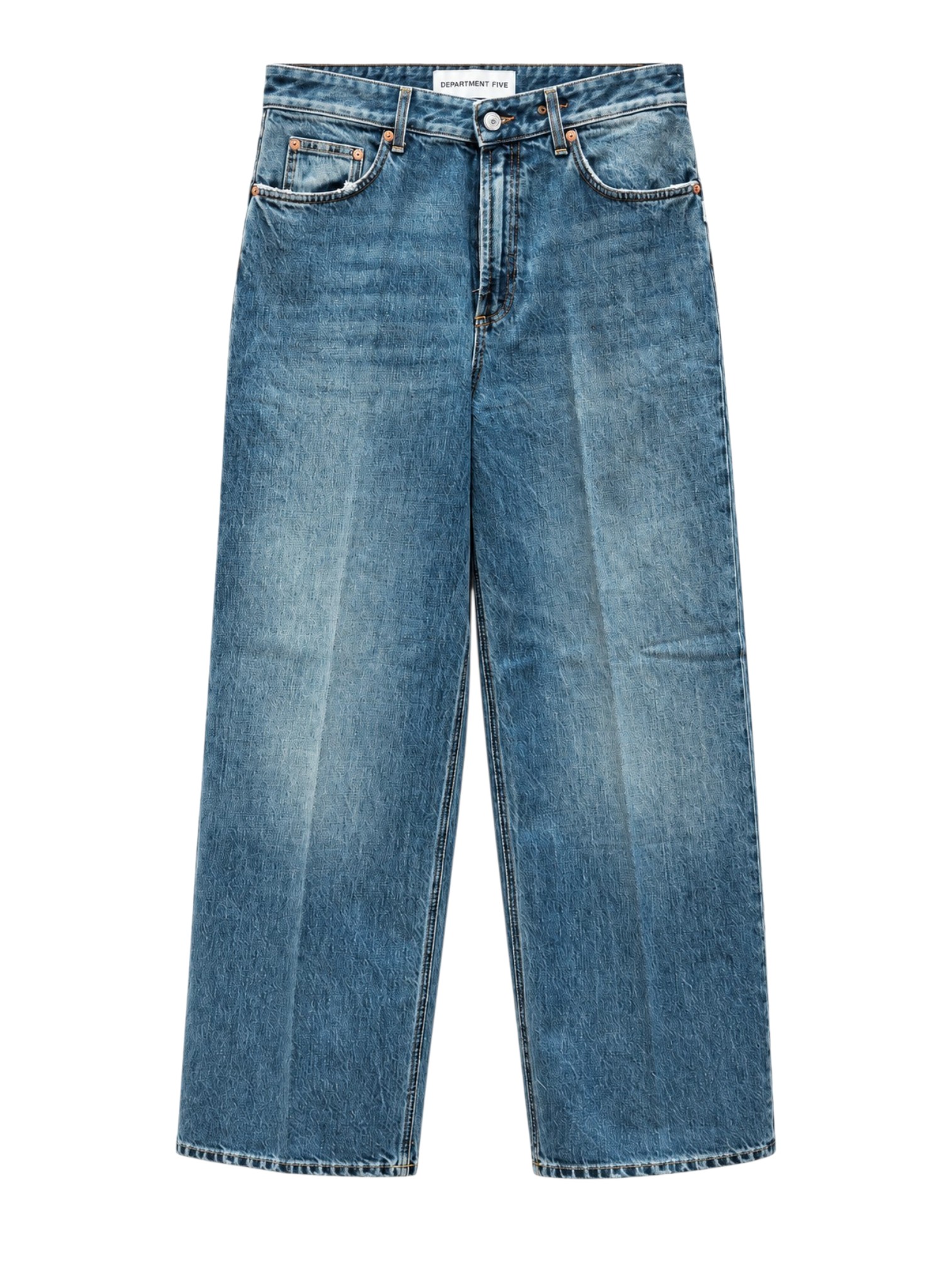 Jeans wide leg blu 812 DEPARTMENT FIVE in denim, gamba ampia e cinque tasche