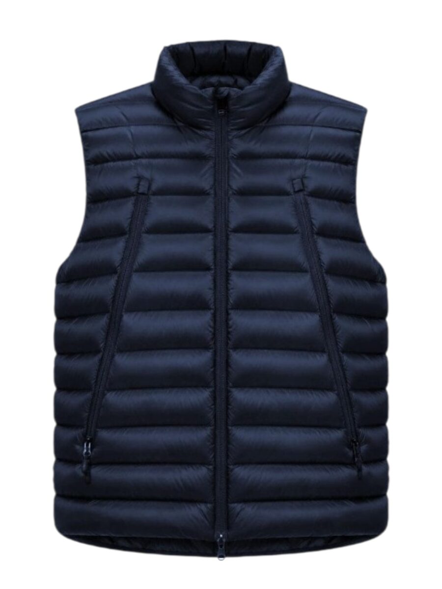 Gilet piumino blu navy Outhere senza maniche con chiusura zip e tasche laterali