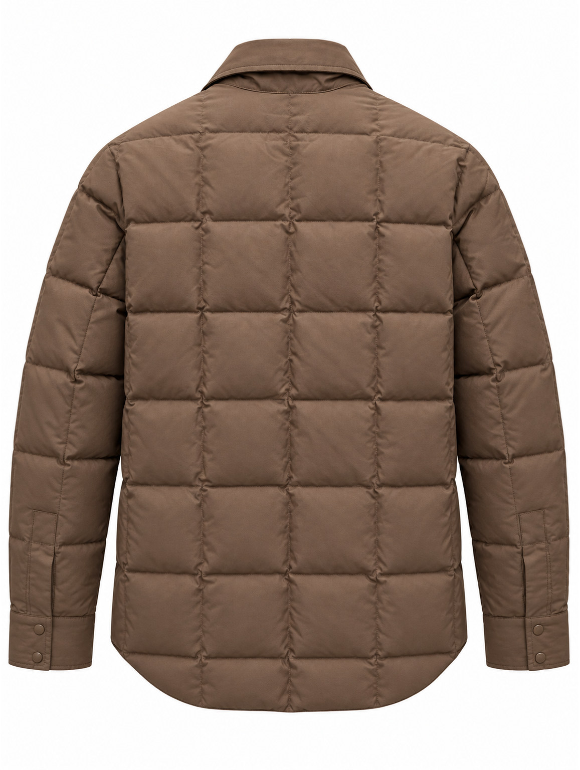 Overshirt imbottito marrone ROY ROGER'S WORKWEAR con chiusura a bottoni e tasca sul petto