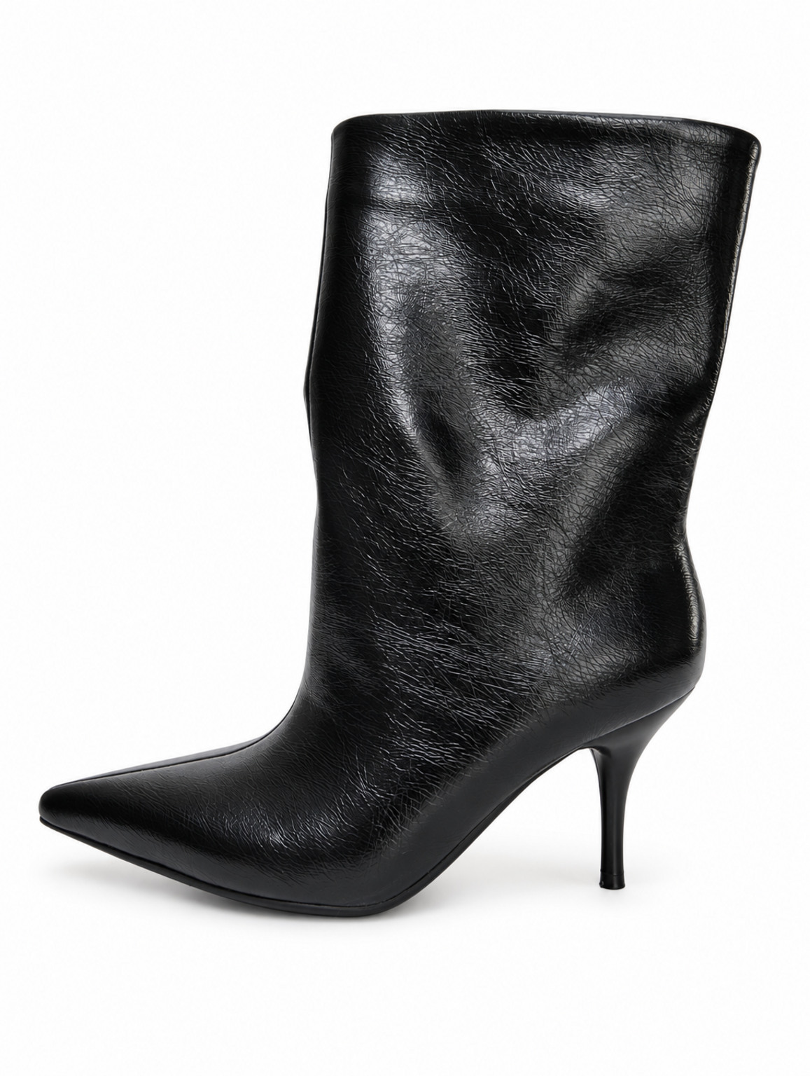 Stivale nero Unuk di TWENTYFOURHAITCH con punta affusolata e tacco a stiletto