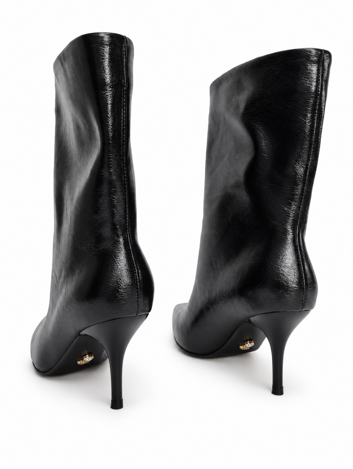 Stivale nero Unuk di TWENTYFOURHAITCH con punta affusolata e tacco a stiletto