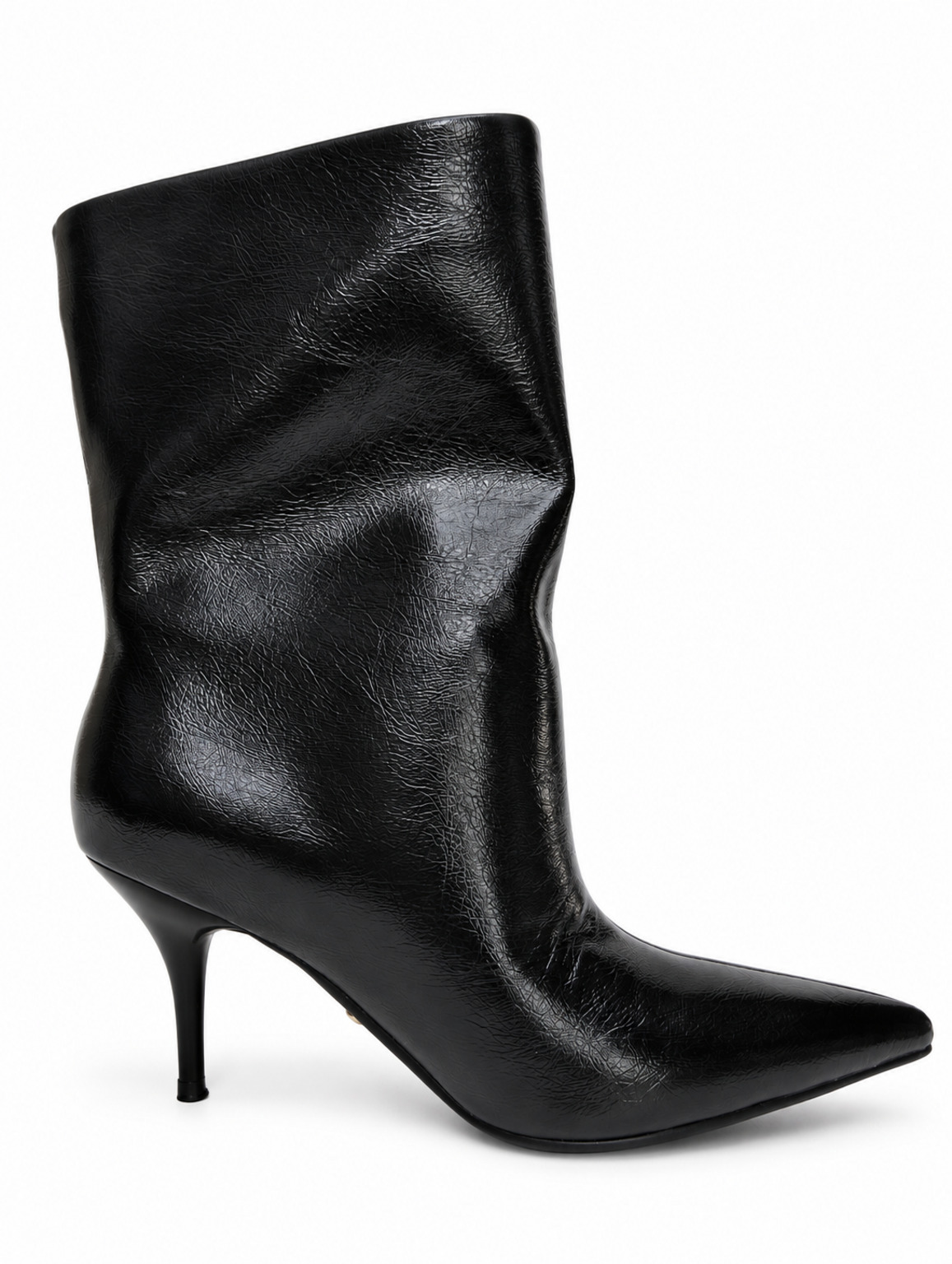 Stivale nero Unuk di TWENTYFOURHAITCH con punta affusolata e tacco a stiletto